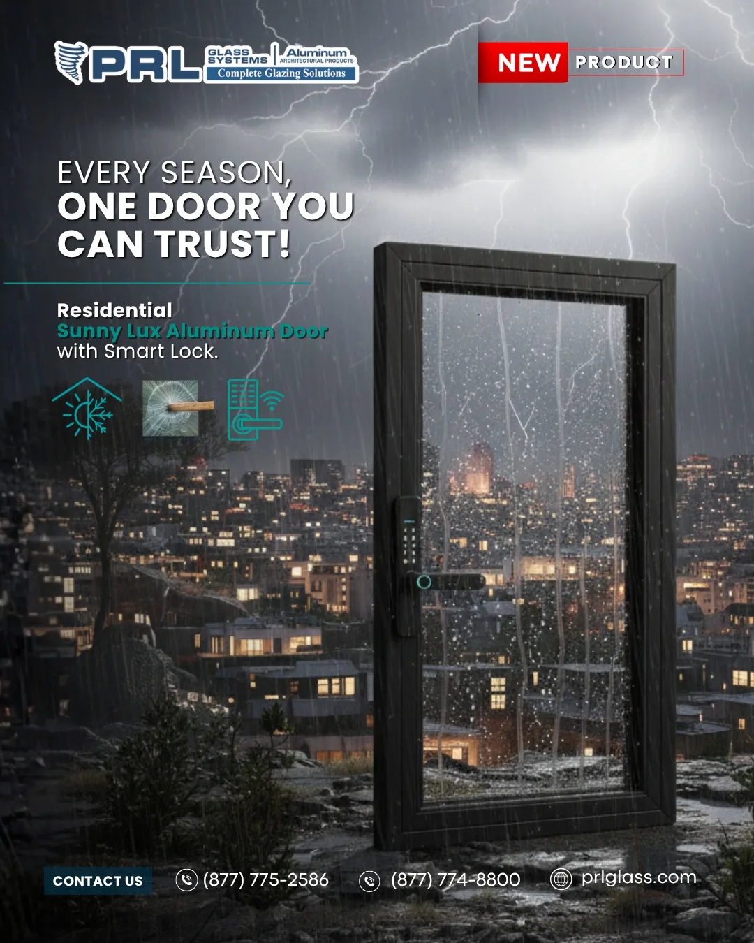 Sunny Lux Door with Smart Lock