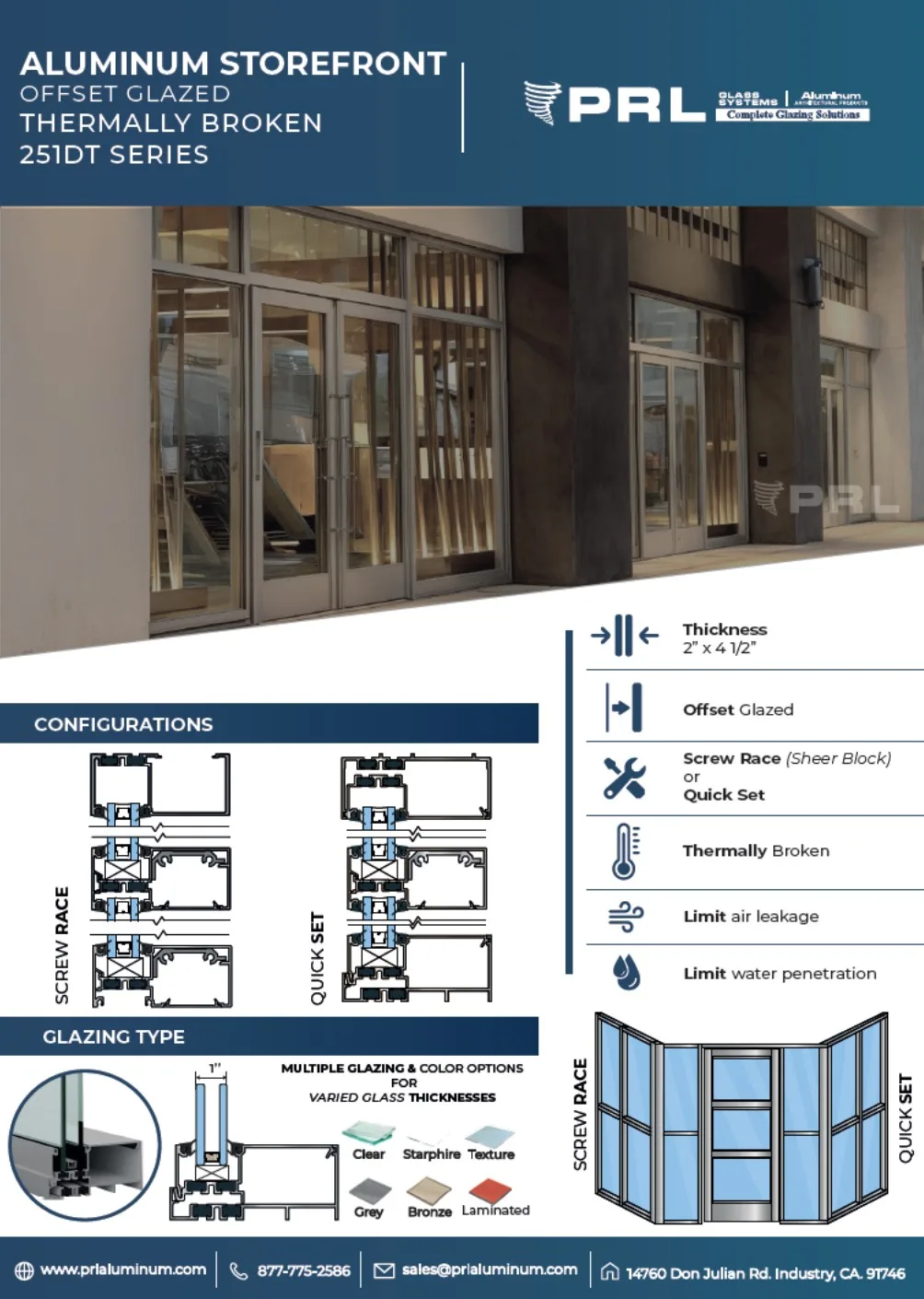 Thermally Broken Offset Storefront